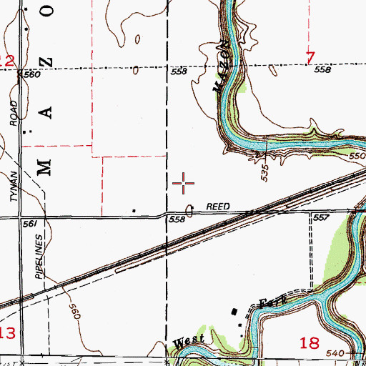 Topographic Map of Hope Field, IL