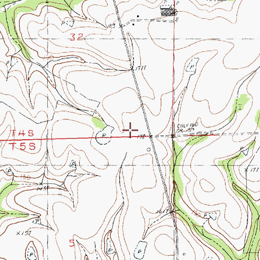 Topographic Map of The Place Airport, LA