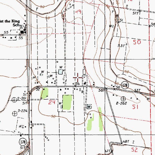 Topographic Map of Ron Airport, LA