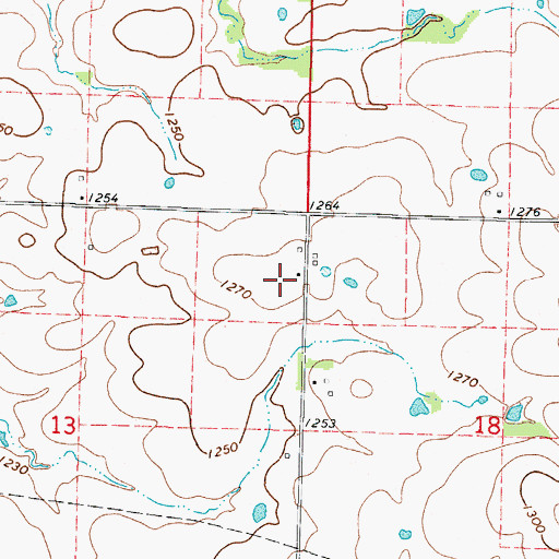 Topographic Map of Kingsley Airfield, MO