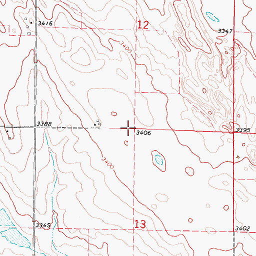 Topographic Map of Cornelius Farm Airport, NE