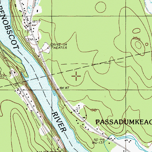 Topographic Map of Buzzport Airport, ME