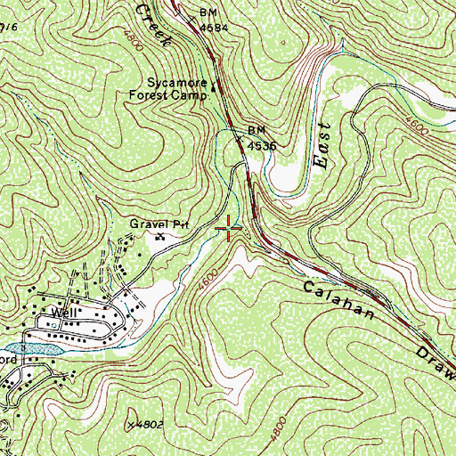 Topographic Map of Calahan Draw, AZ