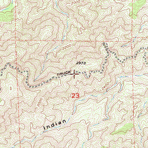 Topographic Map of Indian Truck Trail, CA