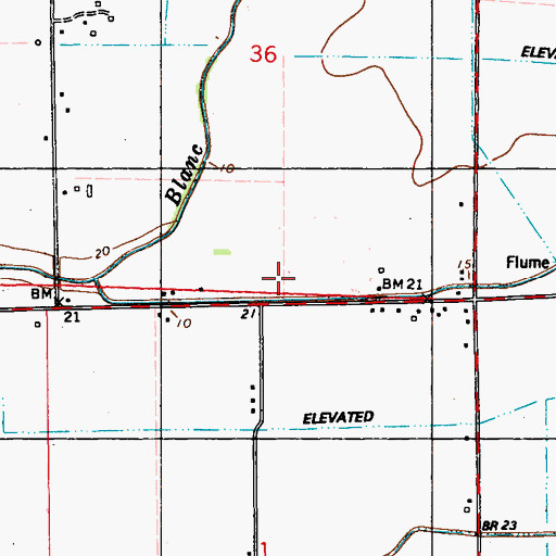 Topographic Map of K-John Airport, LA