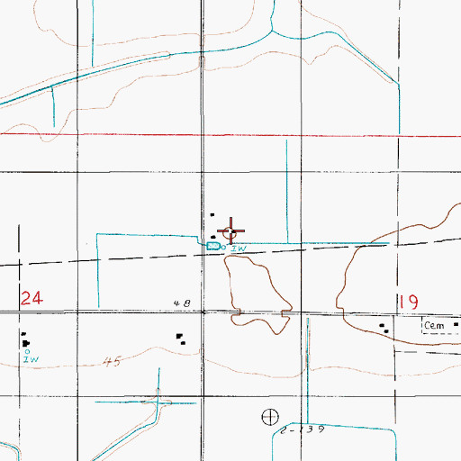 Topographic Map of Tietjes Airport, LA