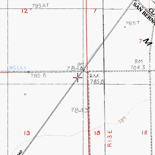 Topographic Map of Heritage Airport, CA