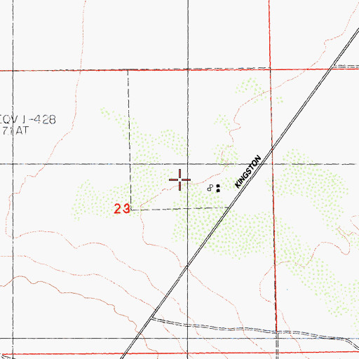 Topographic Map of Kingston Ranch Airport, CA