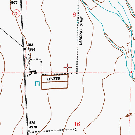 Topographic Map of North Valley Airport, NV