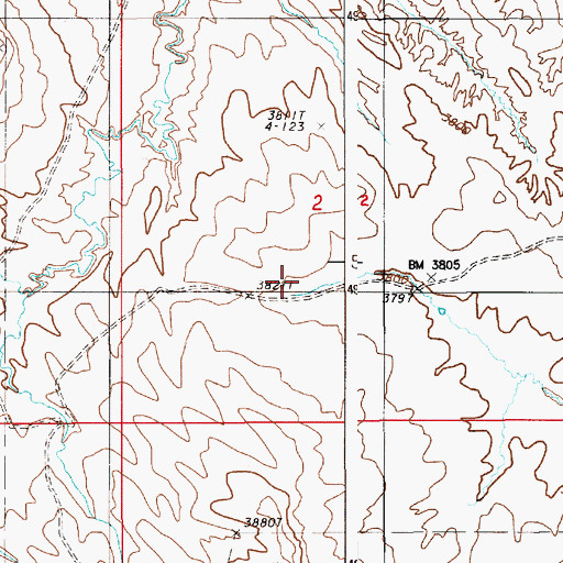 Topographic Map of Thompson Creek Oilfield Airport, WY