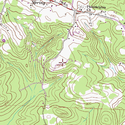 Topographic Map of Lola Landing, GA