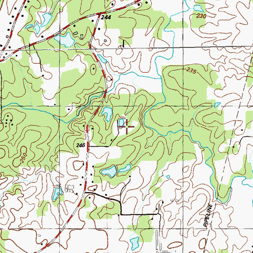 Topographic Map of Wilson Airport, GA