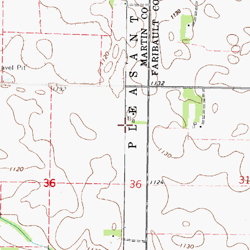 Topographic Map of Cornfield Canyon Airport, MN