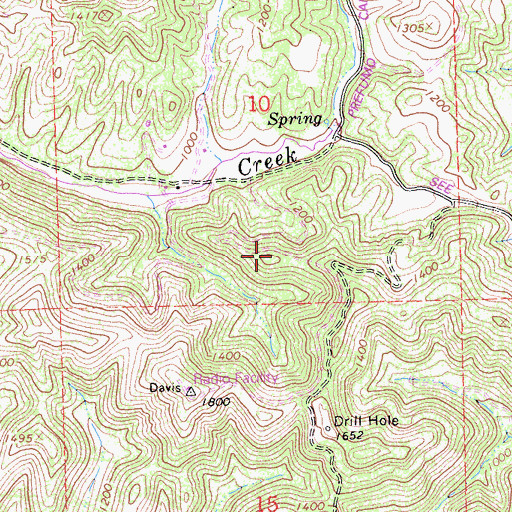 Topographic Map of Irish Hills, CA