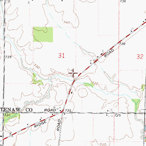 Topographic Map of Trudeau Airport, MI