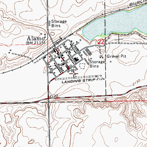 Topographic Map of Overland-Lohse Field, ND