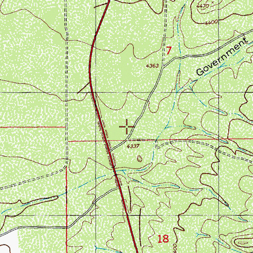 Topographic Map of Rancho San Marcos Airport, AZ