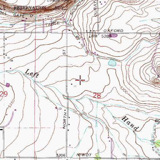 Topographic Map of Ashlawn Airport, CO