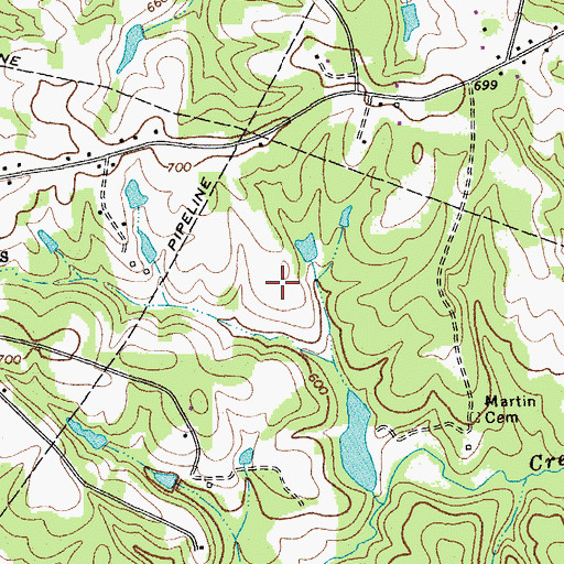 Topographic Map of BHH Aviation Airport, NC