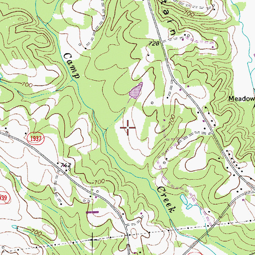 Topographic Map of Dusenbury Field, NC
