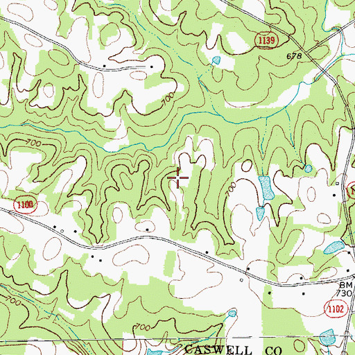Topographic Map of H & J Strip, NC