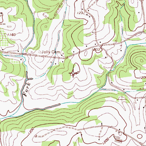 Topographic Map of Southern Skies Airport, NC