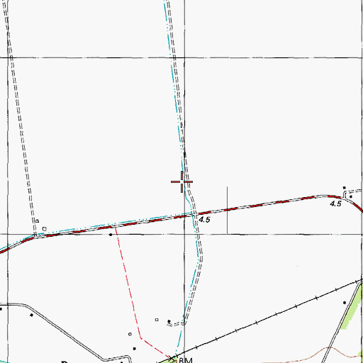 Topographic Map of Crabbe Airport, NC