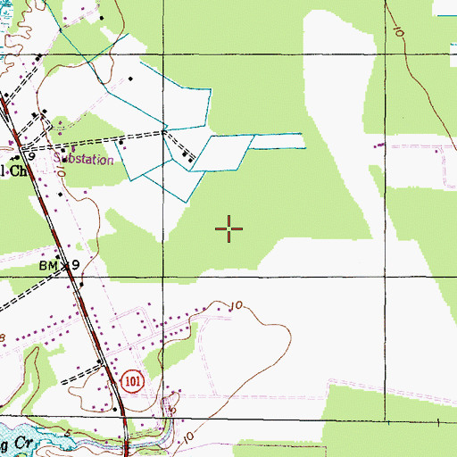 Topographic Map of Dead Cow Field, NC