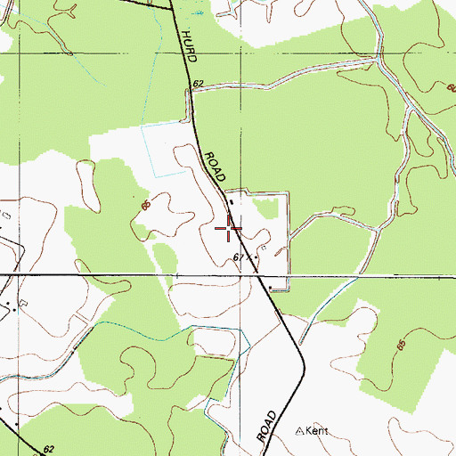 Topographic Map of Hrupsa Airport, DE