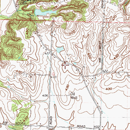Topographic Map of Culley Acres Airport, IN