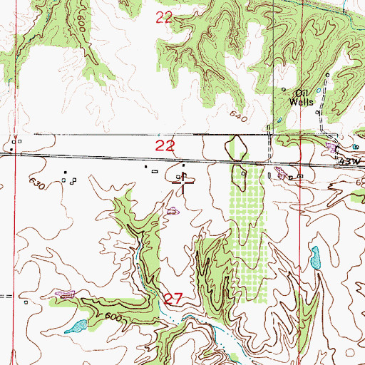 Topographic Map of Turner Farms Airport, IN