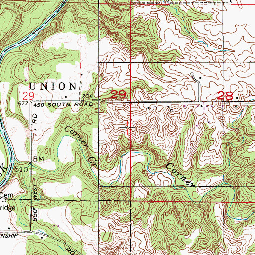 Topographic Map of Parker Field, IN