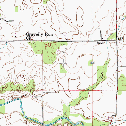 Topographic Map of Ropkey Field, IN