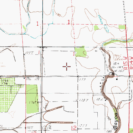 Topographic Map of Slay's Ultralight Flightpark, LA