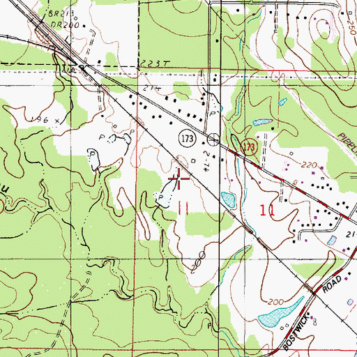 Topographic Map of Tater Patch Ultralight Flightpark, LA