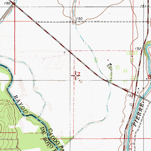 Topographic Map of Ellerbe Field, LA