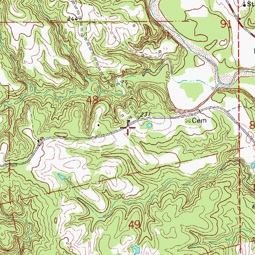 Topographic Map of Sara Field Ultralight Flightpark, LA