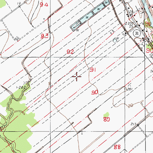 Topographic Map of La Pointe Airport, LA