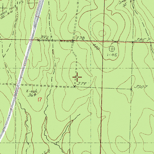 Topographic Map of Mach 1 Jet Port, MS