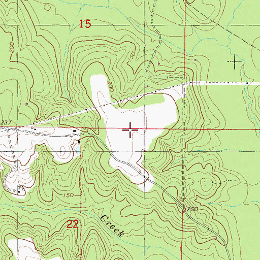 Topographic Map of Dream Fields Airport, MS