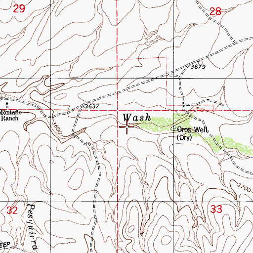 Topographic Map of Calera Wash, AZ