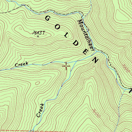 Topographic Map of Jacobson Creek, CA