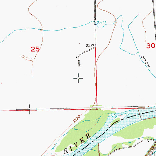 Topographic Map of Fly WM Airport, MT