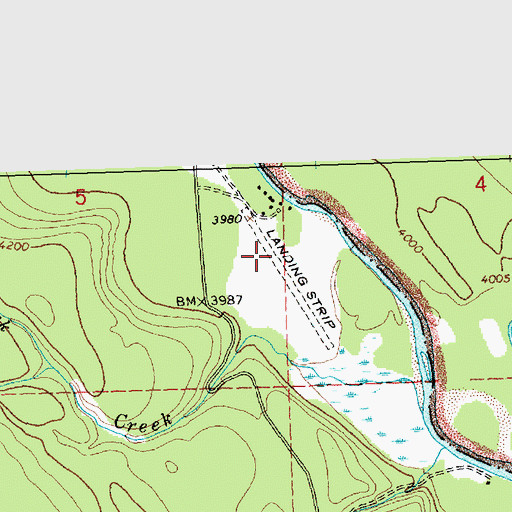 Topographic Map of Moose City Airport, MT