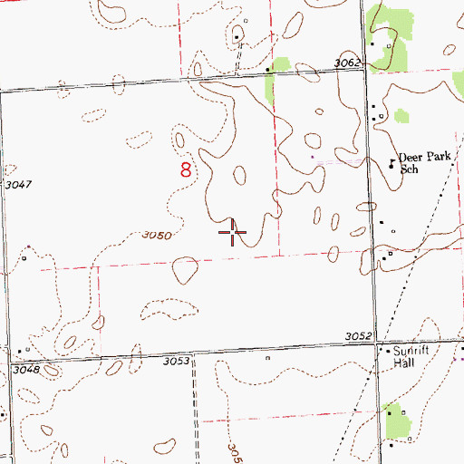 Topographic Map of Hoerner Airport, MT