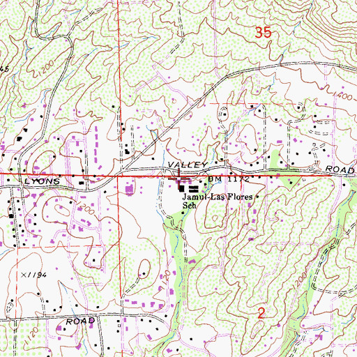 Topographic Map of Jamul Elementary School, CA