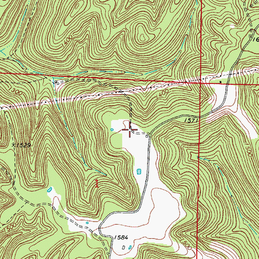Topographic Map of Silver Wings Field, AR