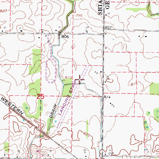 Topographic Map of Waite Field, MI