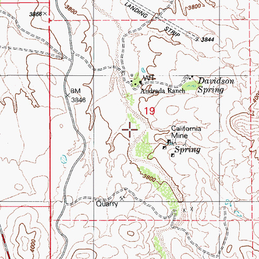 Topographic Map of California Mine, AZ