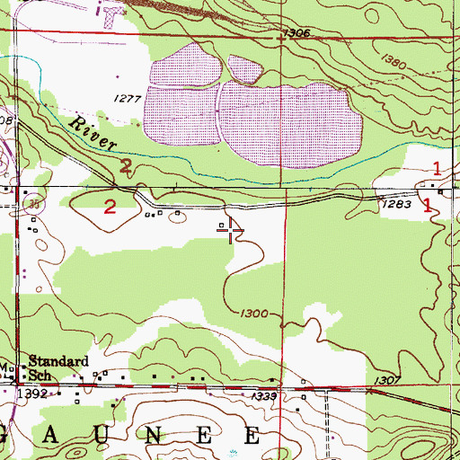 Topographic Map of Jamros Airport (historical), MI